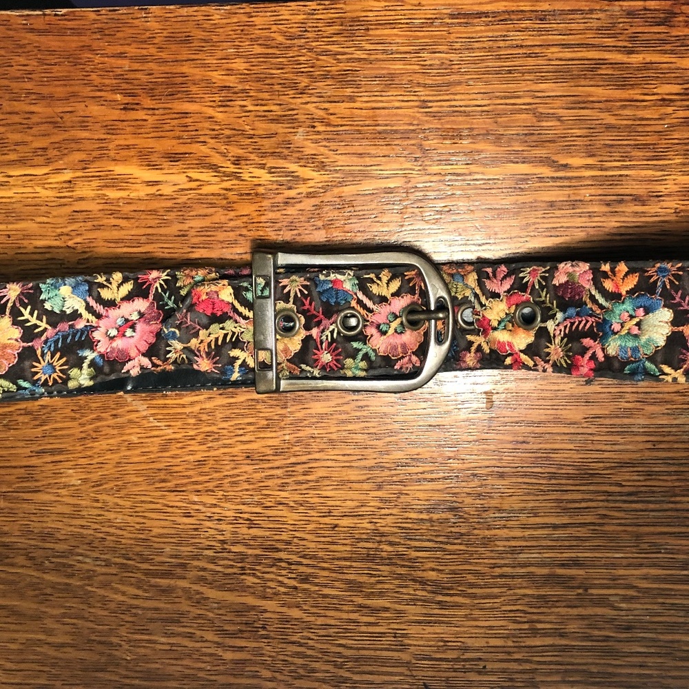 Vintage 1960s Embroidered Belt